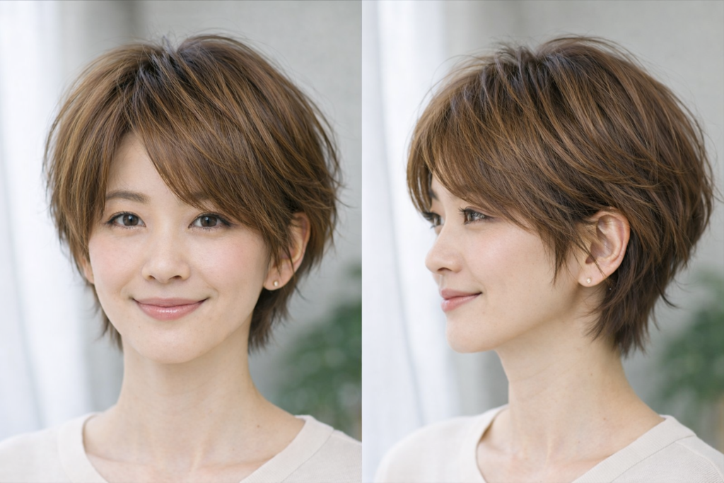 分け目をぼかすレイヤーショート【ショート】