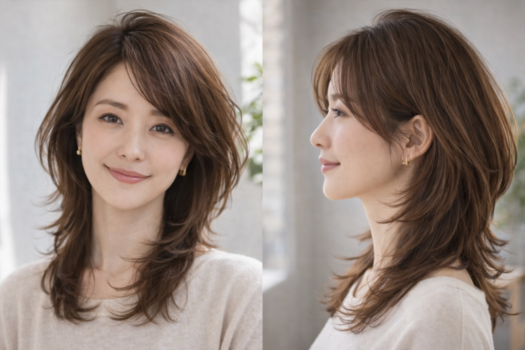 トップに動きを出したレイヤーロング【ロング】