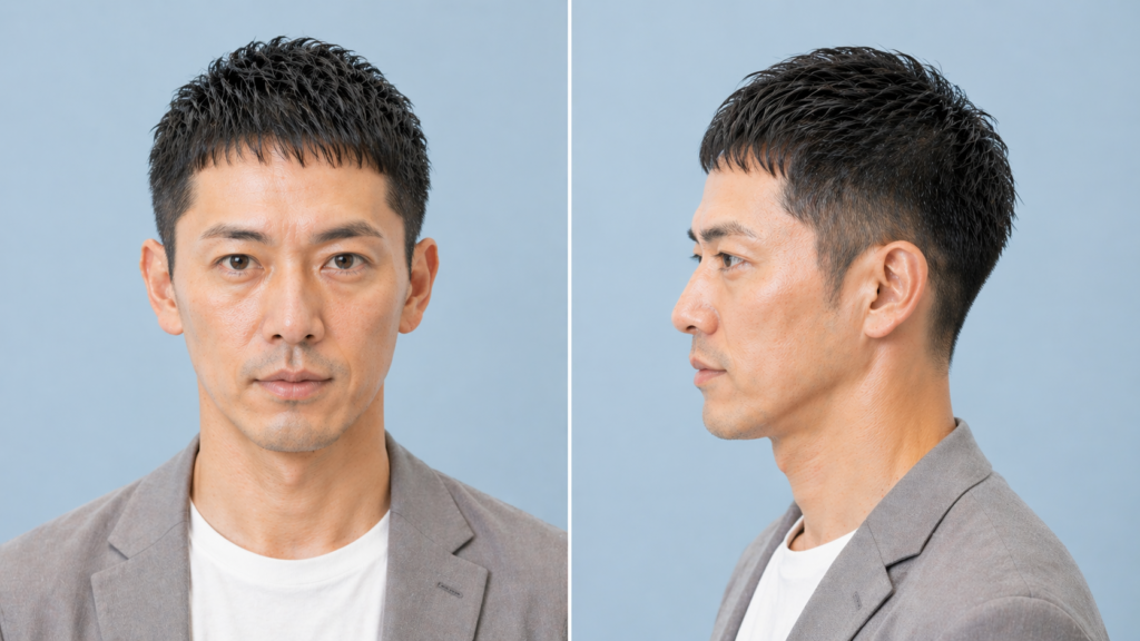 クロップスタイル｜前髪を短くして自然にカバーする