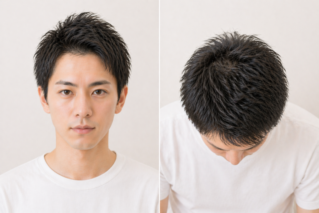 ナチュラルショート｜自然なボリュームで透け感を軽減